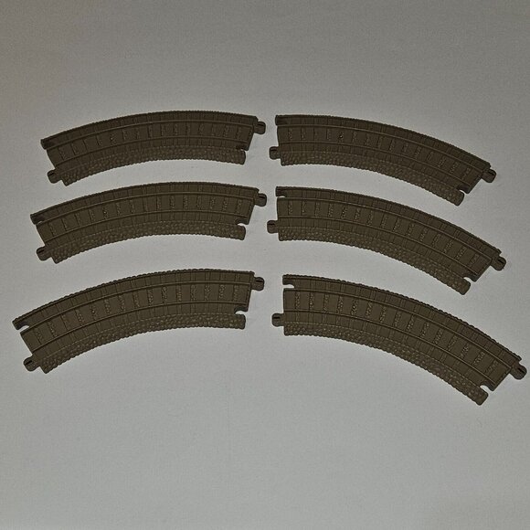 26 Thomas Trackmaster Brown Train Track Lot Mixed Straight Curved Switch Risers - Picture 11 of 16